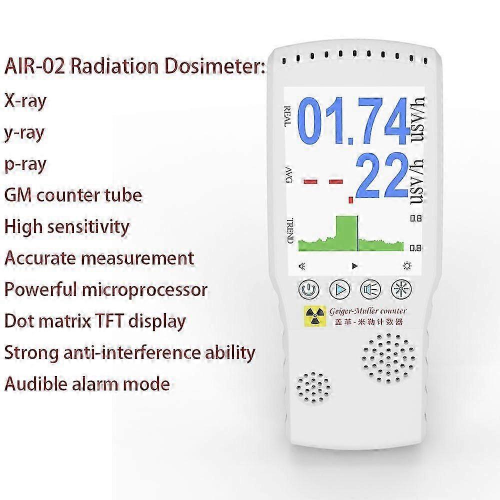 BR-6 Display Screen Geiger Counter Nuclear Radiation Detector X-ray Beta Gamma Detector Geiger Counter Radioactivity Detector