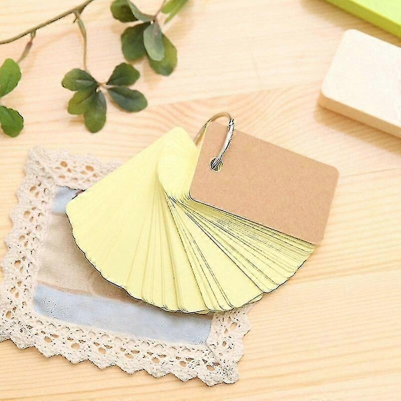 Portable Memo Pad Loose Leaf Notes Diy Notepad1pcsyellow