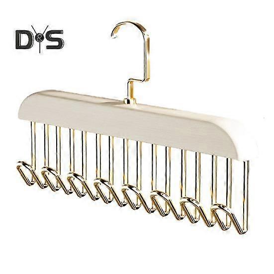 Garment Hanger 8 Hook Coat Hanger Vest Holder Solid Wood Underwear Clothes Hanger Space Saving Multipurpose Hanger for Wardrobe Cabinet Organization