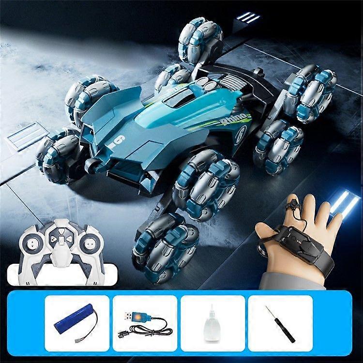 8WD Spray RC Car Model Remote Control Stunt Vehicle with LED Light, 1 Battery