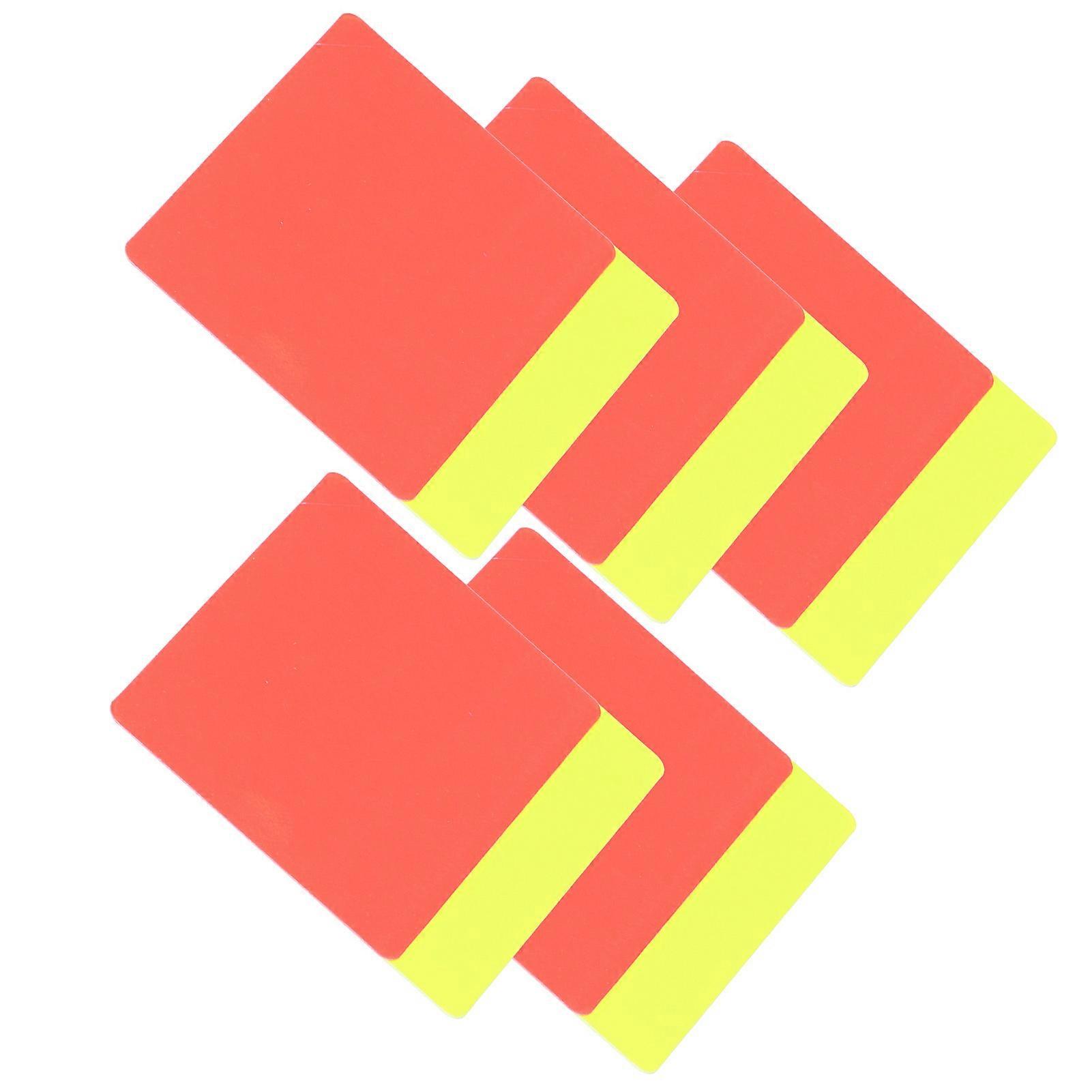 5Set Sports Football Referee Red and Yellow Card Set Soccer Warning and Ejection Cards Soccer Warning Cards