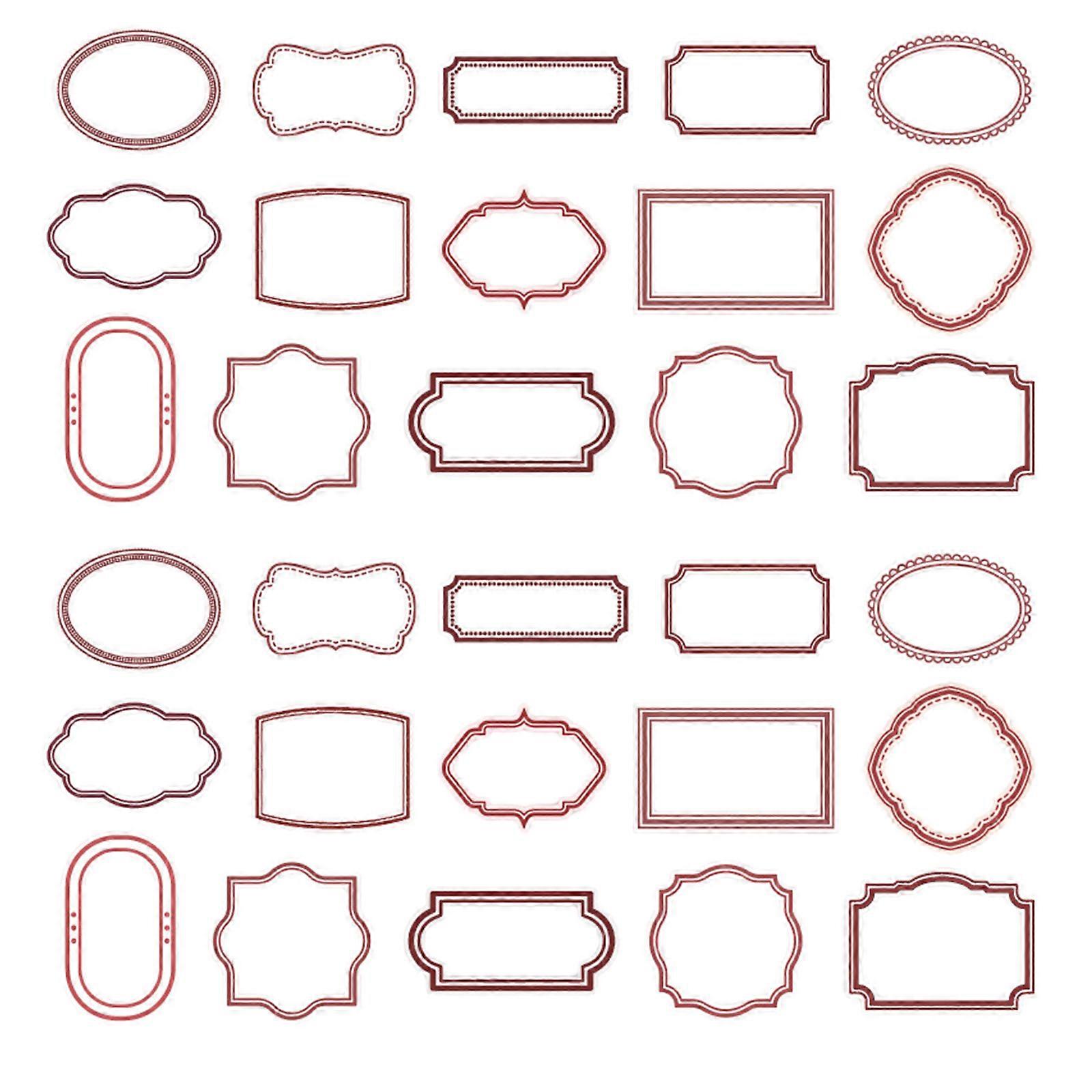30 Pcs/Set Hollow Out Decorative Frame Vintage Scrapbook Frames Retro Picture Frame for Journal Card Making Decoration