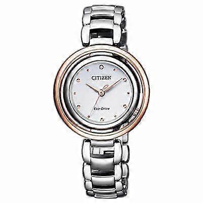 Citizen L Mae Em1130-83d Women's Eco-drive Watch - 26mm Mother Of Pearl Dial, Stainless Steel Bracelet