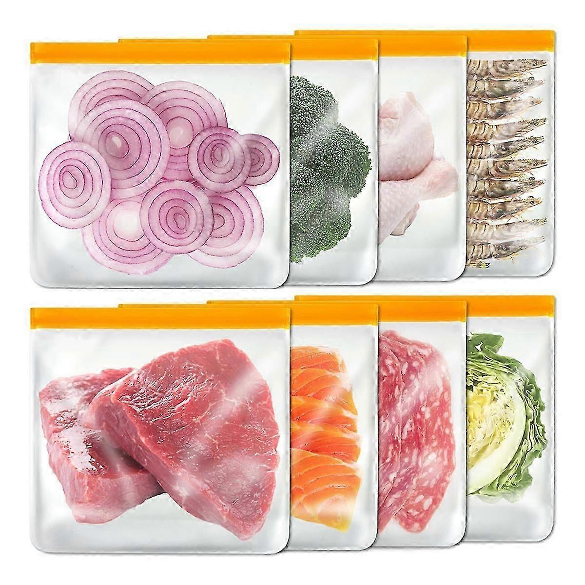 Sacs de conservation réutilisables pour aliments, sacs de conservation pour fruits congelés, sacs scellés pour légumes, sacs ziplock pour usage domestique