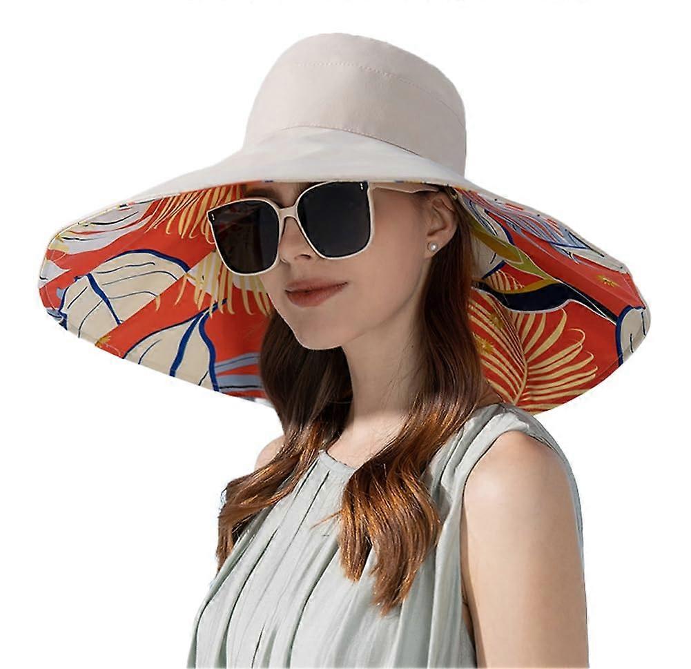 Super Wide Brim Packable Double Sided Summer Beach Bucket Hat
