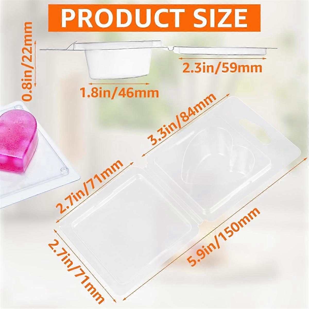 150Pack Wax Melt Container 1.3 oz Plastic Wax Melt Set,Heart Shape
