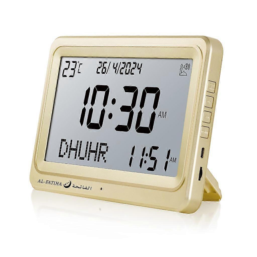 Islamic Prayer Time Clock with Snooze Function & LCD Display Small  Alarm Clock