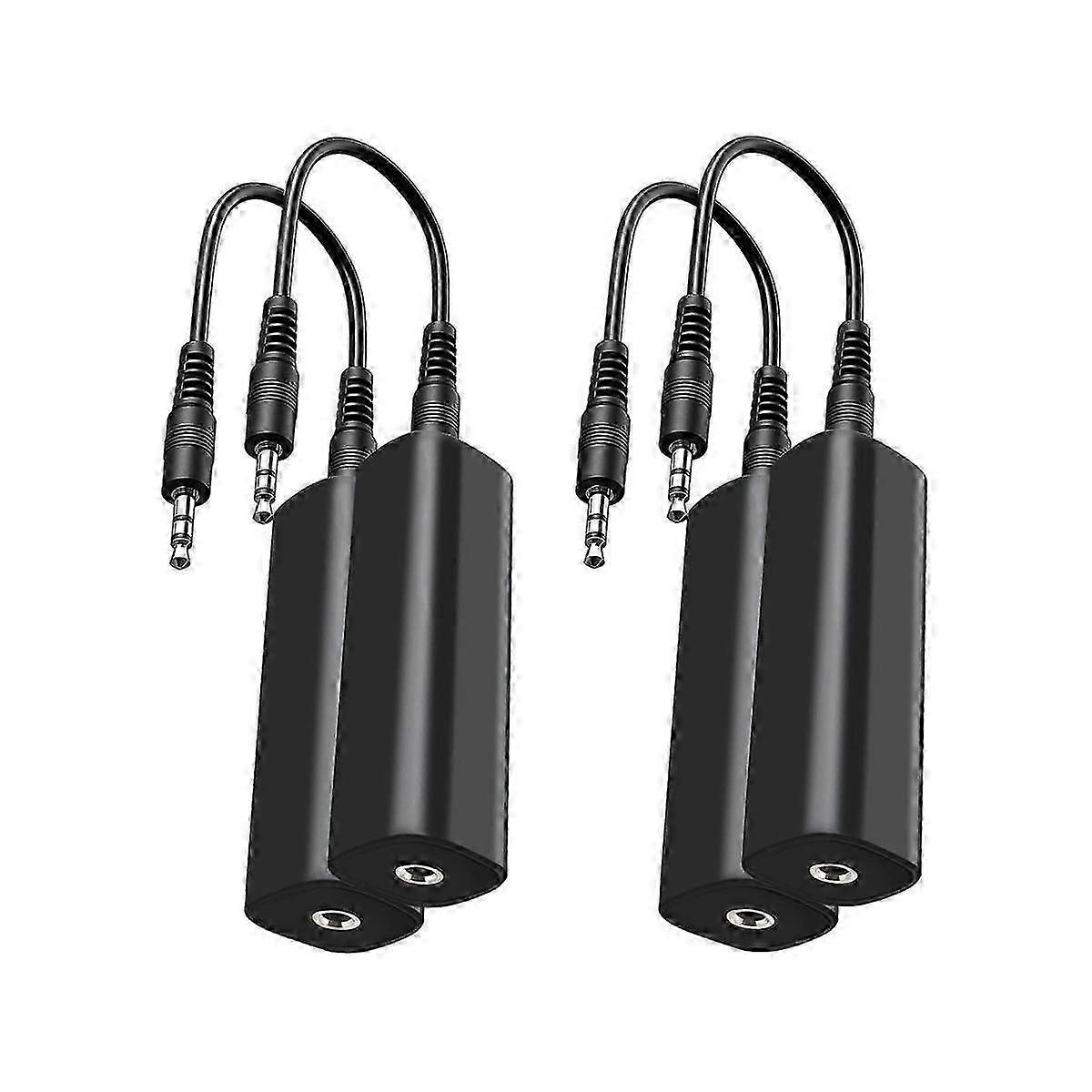 Ground Loop Isolator Noise Filter for Car Audio/Home Stereo,4 PCS with 3.5mm Audio Cables