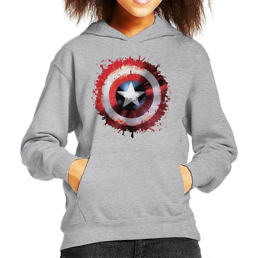 Moletom com Capuz Marvel Captain America Shield Paint Splat Avengers para Crianças