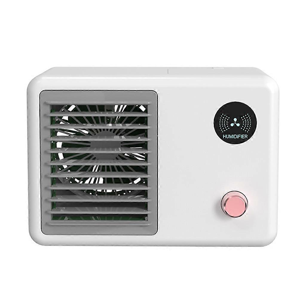 מאוורר ספריי לחות אוויר שולחני מאוורר קירור מטלטלין מצנני אוויר usb מאוורר קטן לנסיעות, נסיעות, פיקניק, משרד לבן
