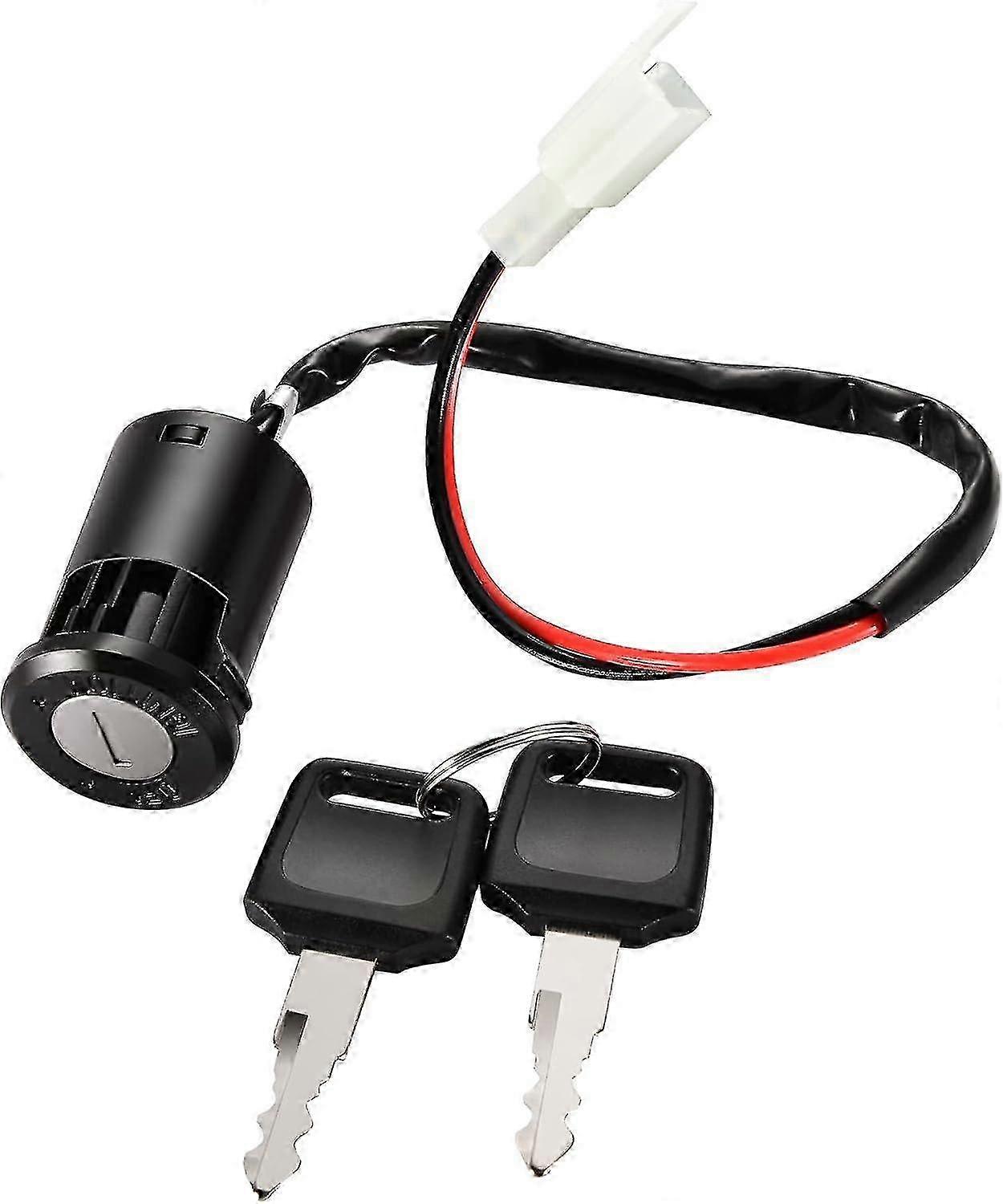 2 Wires Ignition Lock Key Switch Replacement for 50cc 70cc 90cc 110cc 125cc 150cc 200cc 250cc Electric Scooter Go Cart ATV 4 Wheeler Quad