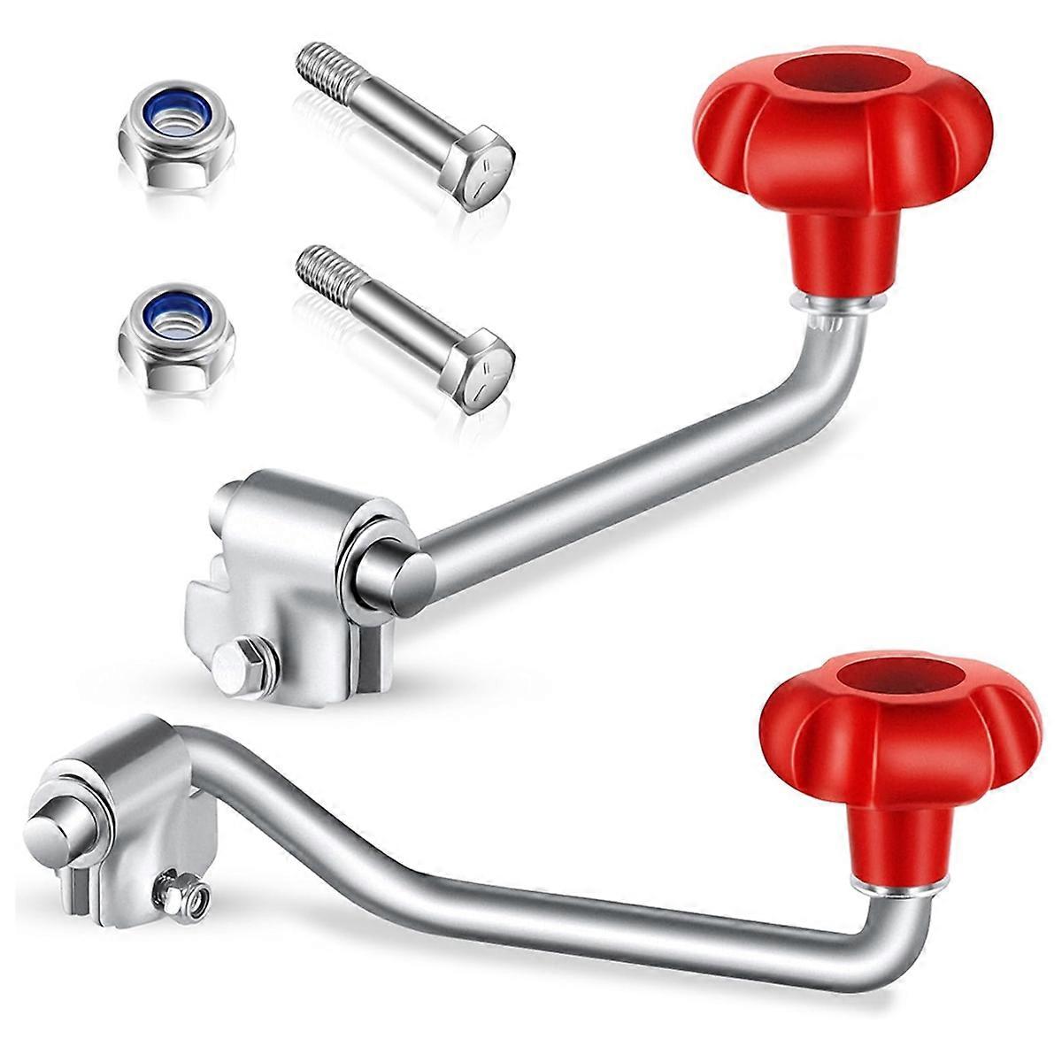 2 Sets of Universal Trailer Plug Handle, Replacement Plug Crank Suitable for Most Trailers, with Bolt Nut Washer