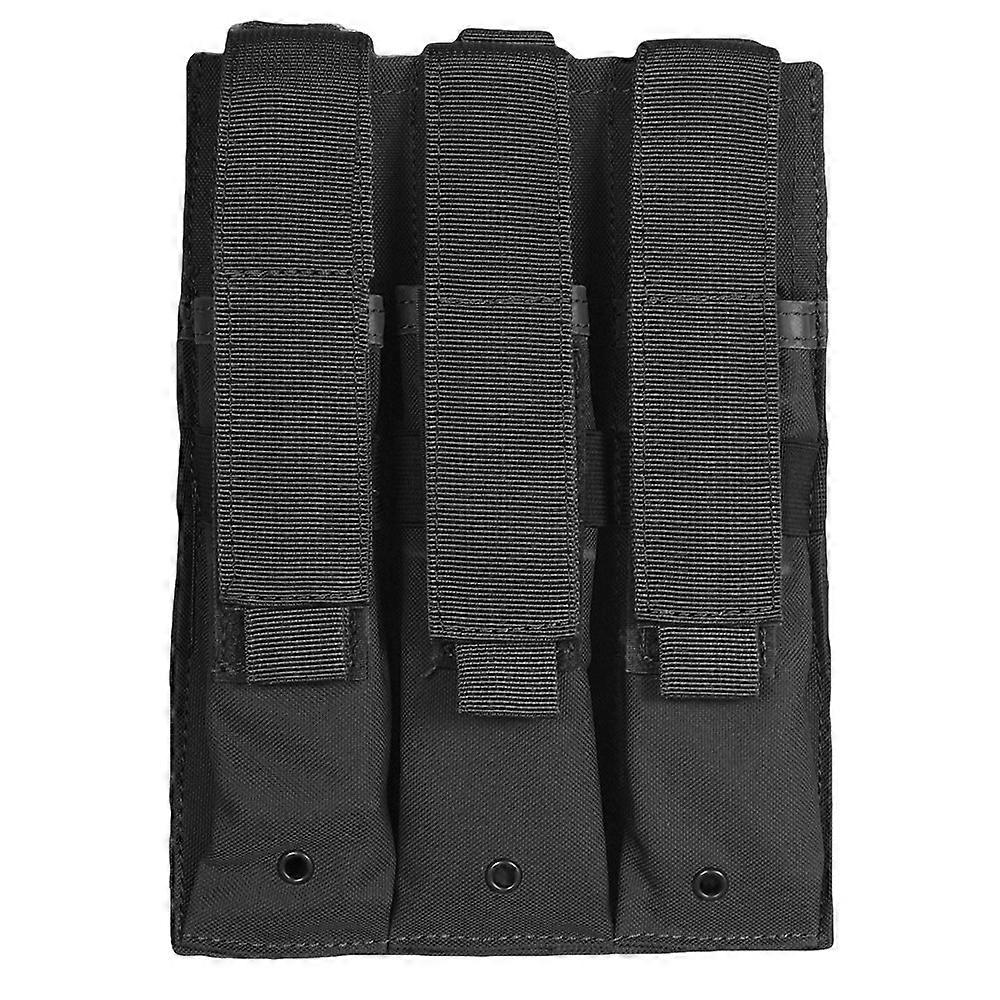 Products Triple MP 5 Magazine Pouch for Tactical Gear, Durable Nylon, Adjustable Size, Black Color