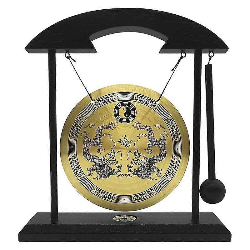 Desktop Gong - Feng Shui Brass Gong Desktop Ornament,