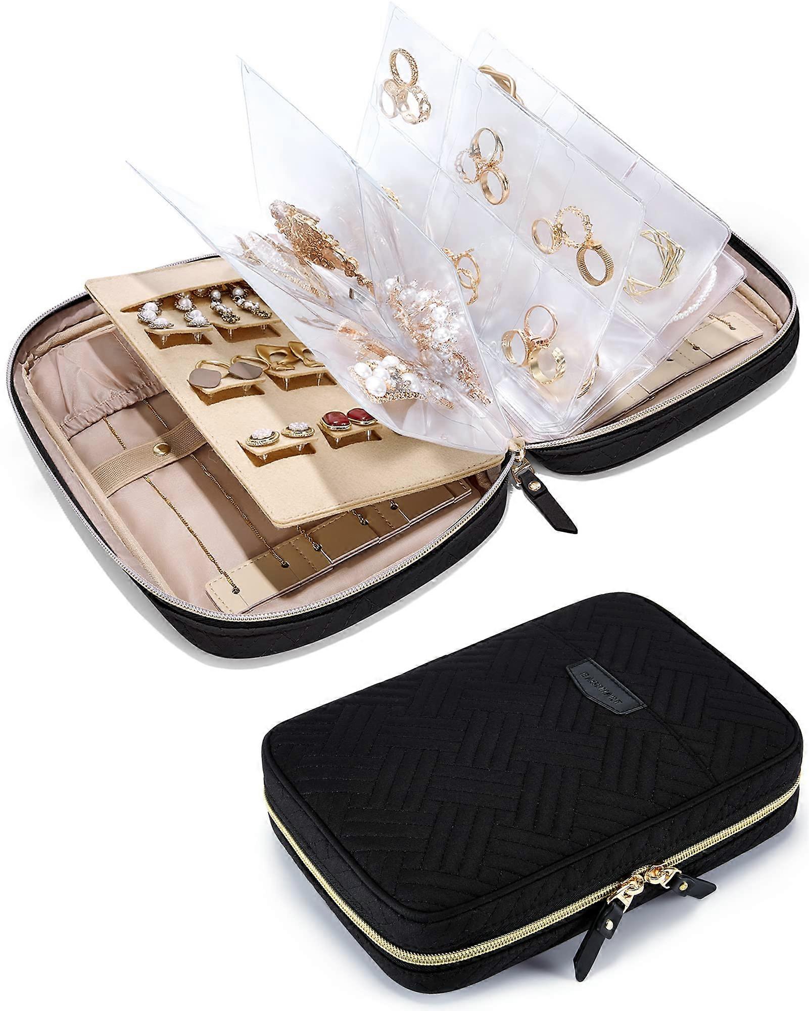 Travel Jewelry Case - Portable Jewelry Storage Organizer, Roller Design, Easy Access, Compact Size