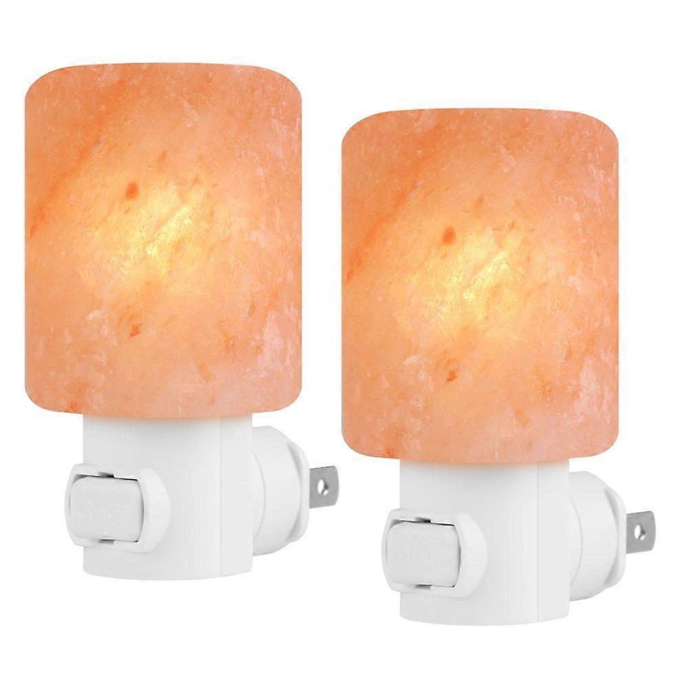 Himalayan Salt Lamp Night Light 2 Pack Natural Crystal Hand Carved Wall Light UL Listed for Air Purifying Decoration