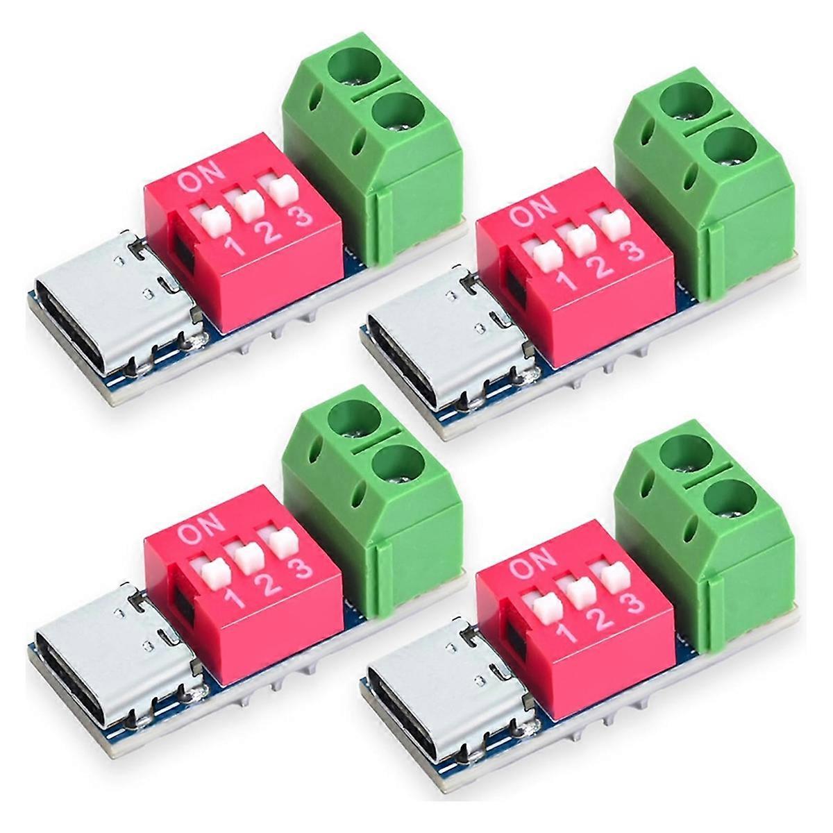USB-C PD Trigger Board Module PD/QC Decoy Fast Charging 4pcs