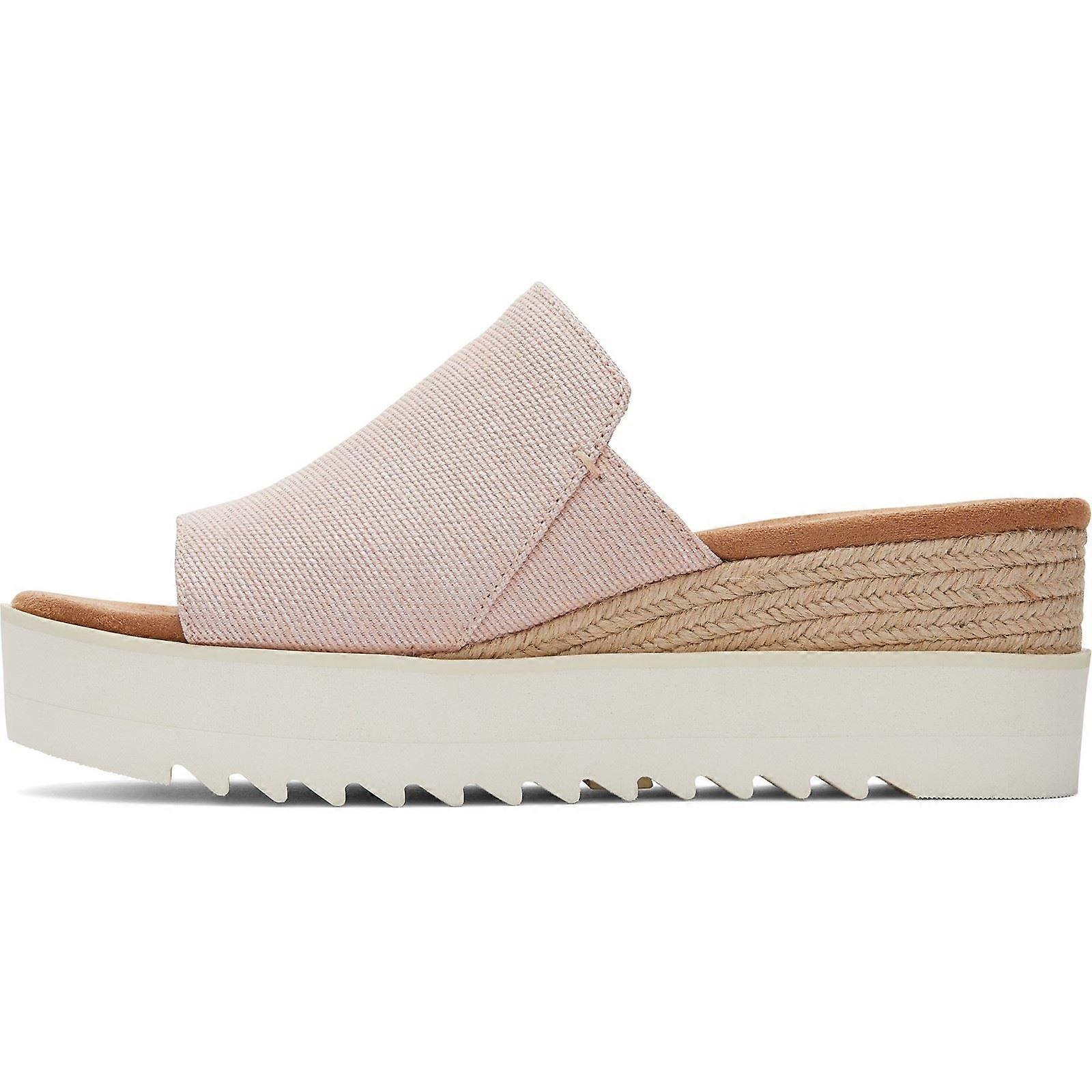 TOMS Diana Pink 100% 纺织品混合 （53% 尼龙 女性穆勒鞋 女士夏季-8