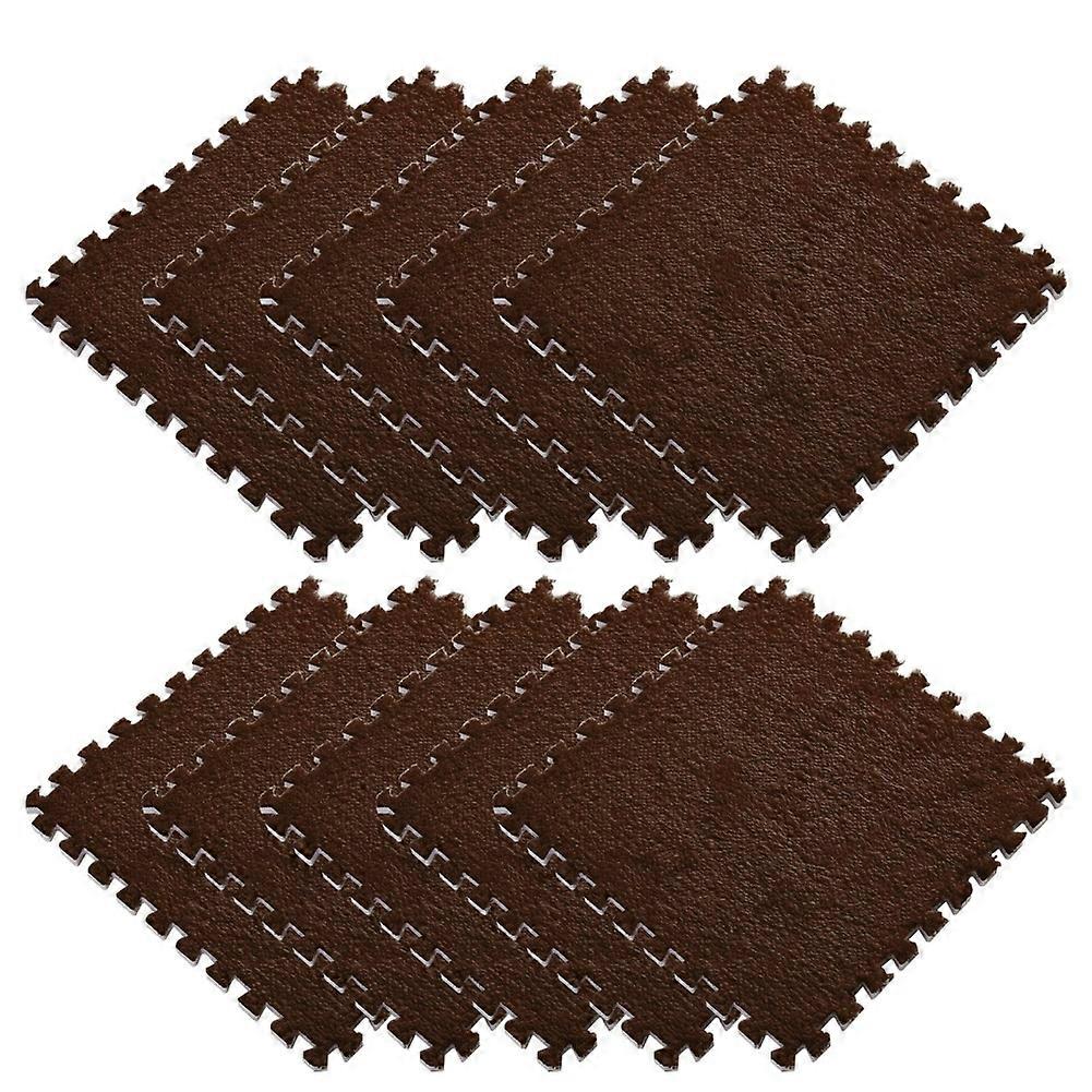 10pcs Light Luxury Soft Rug Play Mat Puzzle Carpet 30x30cm EVA Foam Rugs Warm Playmat Interlocking Exercise Tiles Floor Carpet Decoration Mat