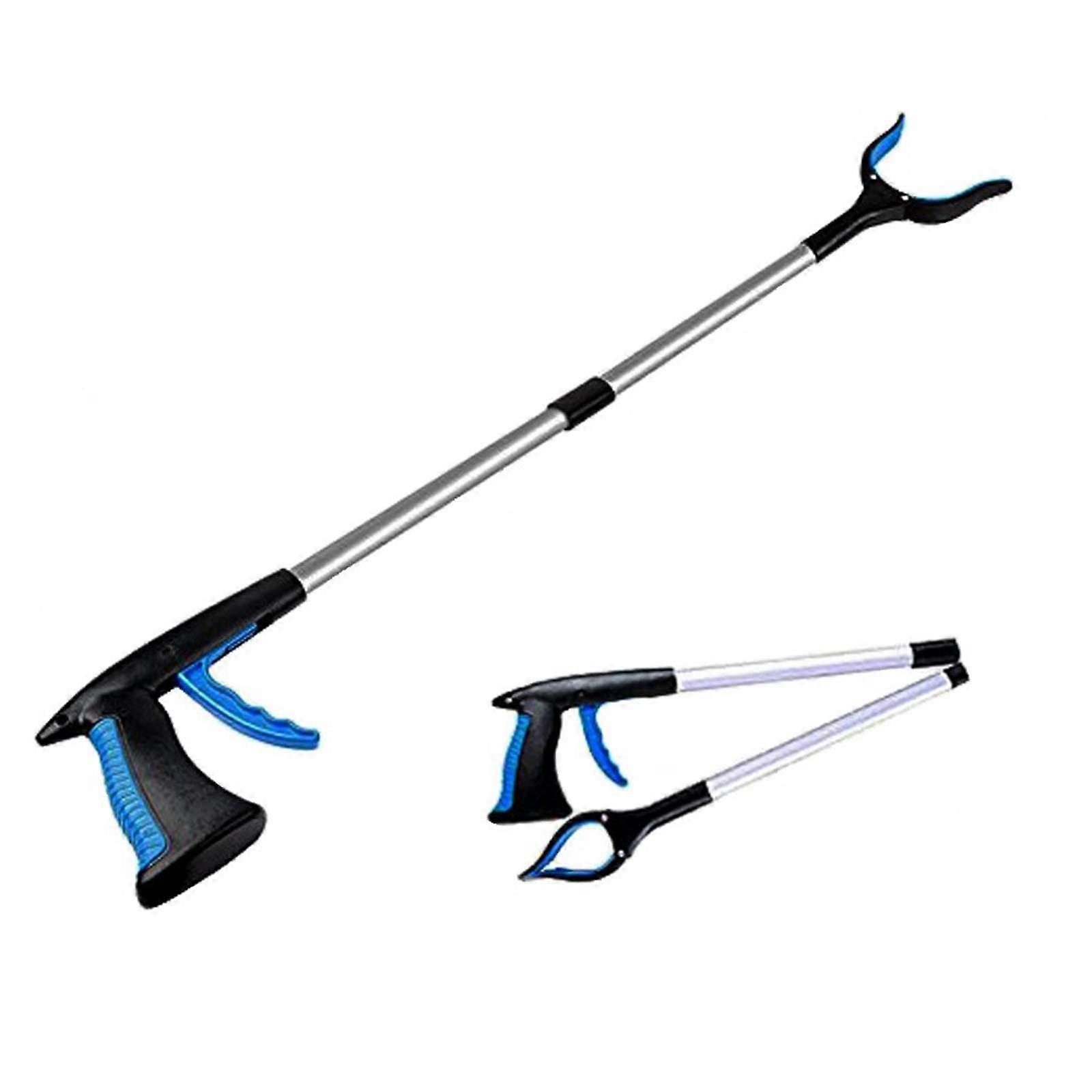 32' Foldable Grabber Reacher for Elderly, Mobility Aid Reaching Assist Tool Reacher Grabber Pickup Tool Trash Gripper,Blue
