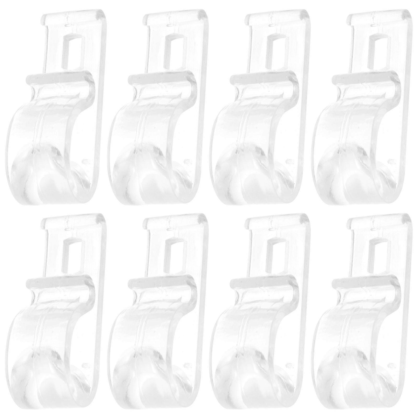 8pcs Roller Shades Safety Clips Bead Chains Roller Blinds Fixation Hooks Roller Clips (Screws Included)