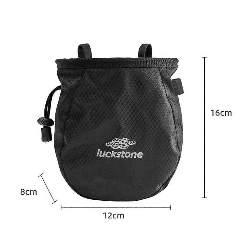 Rock Climbing Chalk Bag Adjustable Waist Belt Drawstring Bag with Brush for Bouldering Rock Climbing