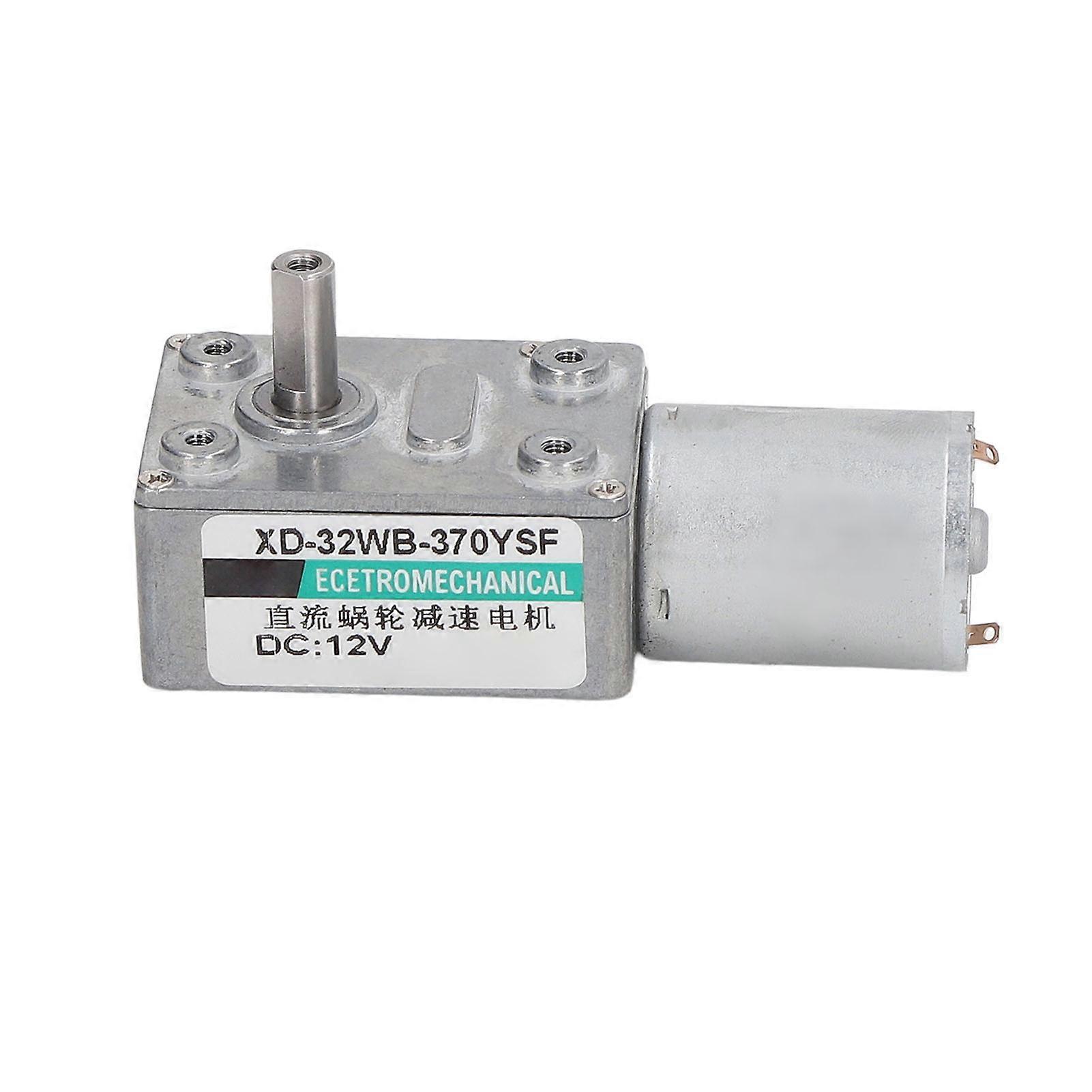 DC Gear Motor CW CCW Self Locking Speed Regulation Micro Turbine Worm Gear Reduction Motor 12V