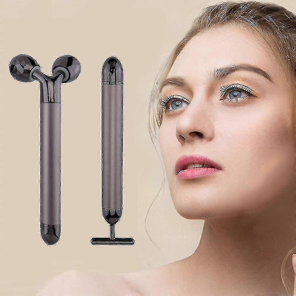 تشيان 2 في 1 مدلك الوجه 3D الأسطوانة و T شكل مدلك شد الوجه المضادة للتجاعيد