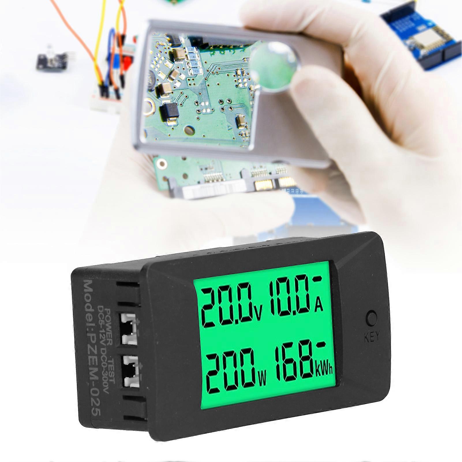 Energy Meter LCD Digital Display Voltage Current Power Consumption Monitor DC 5‑12V PZEM‑025