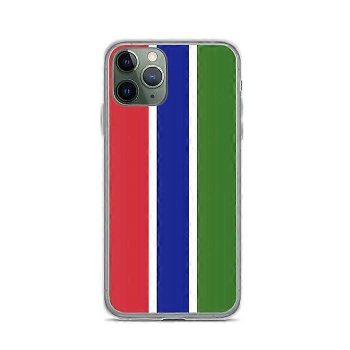 Phone Case - PIXELFORMA - Gambian Flag - Compatible with iPhone 11 Pro - Flexible - Durable and Shockproof