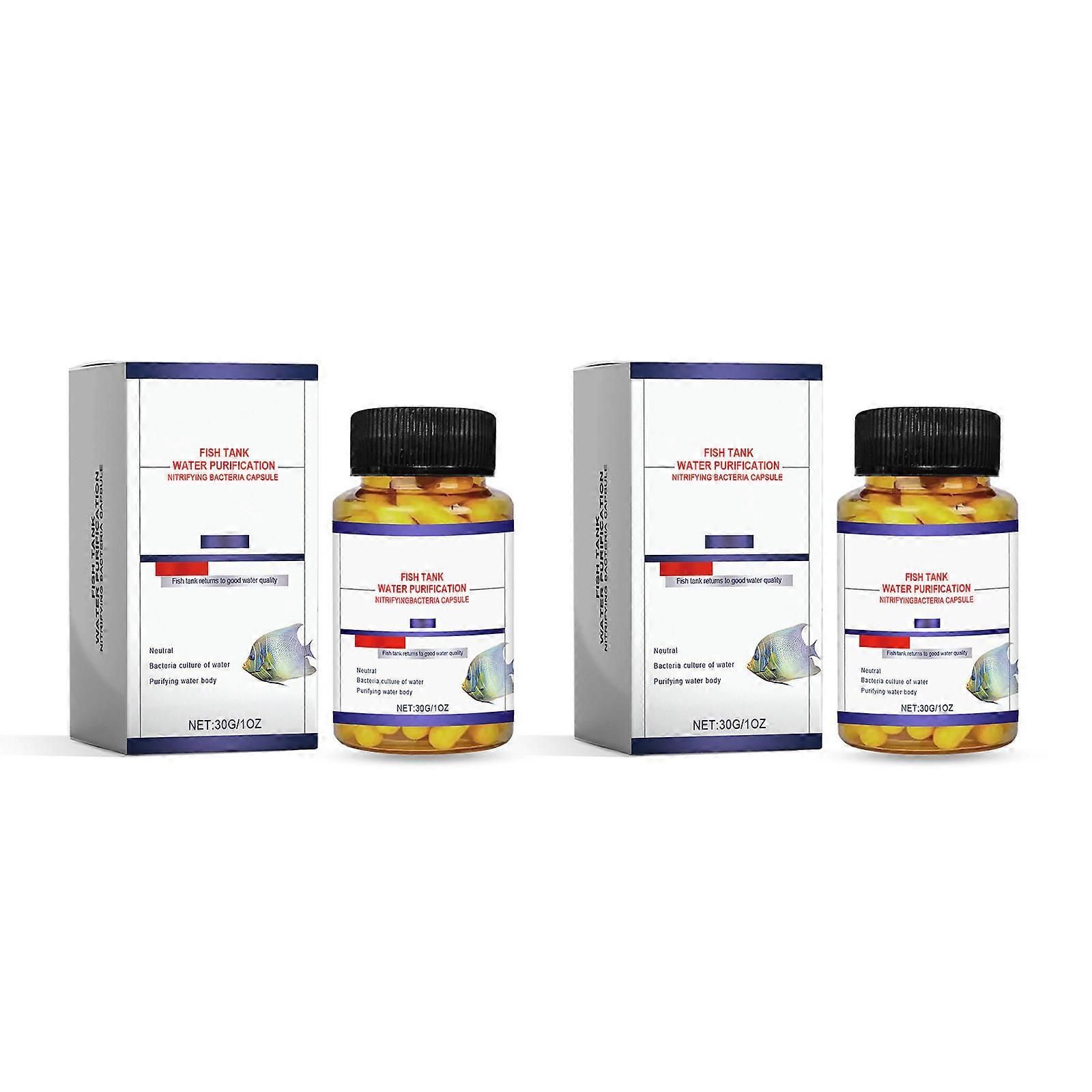 Santé habitat du poisson Capsules de purification de l’eau pour aquariums d’eau douce Eau salée Solution de clarification d’eau efficace Multicolore