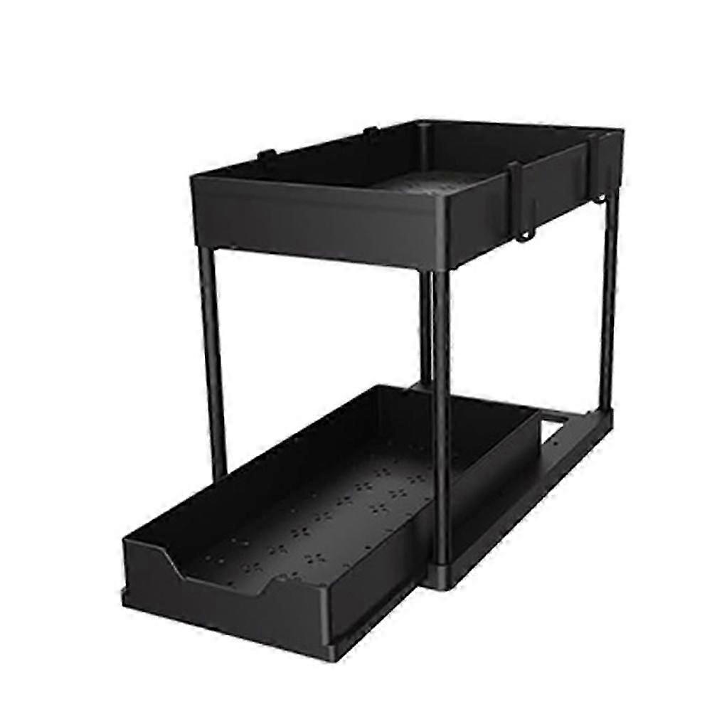2 Tier Under Sinks Organizer Sliding Cabinet Basket