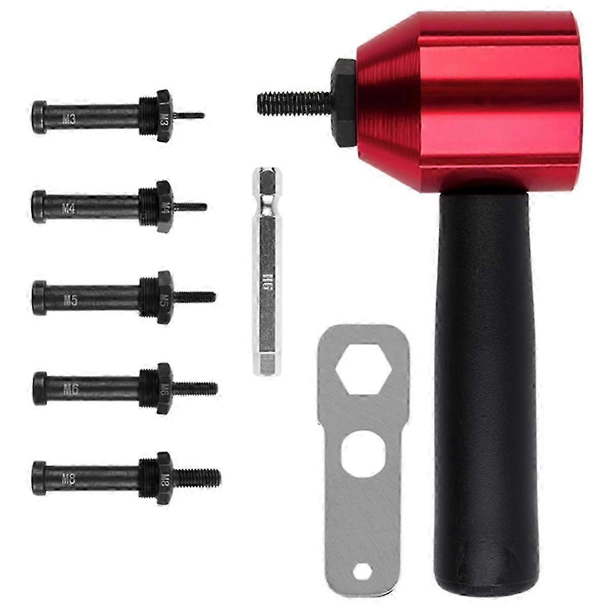 Metric Rivet Nut Converter Insert Nut Riveting Tool Cordless Rivet Nut Adapter Kit for Electric Dri
