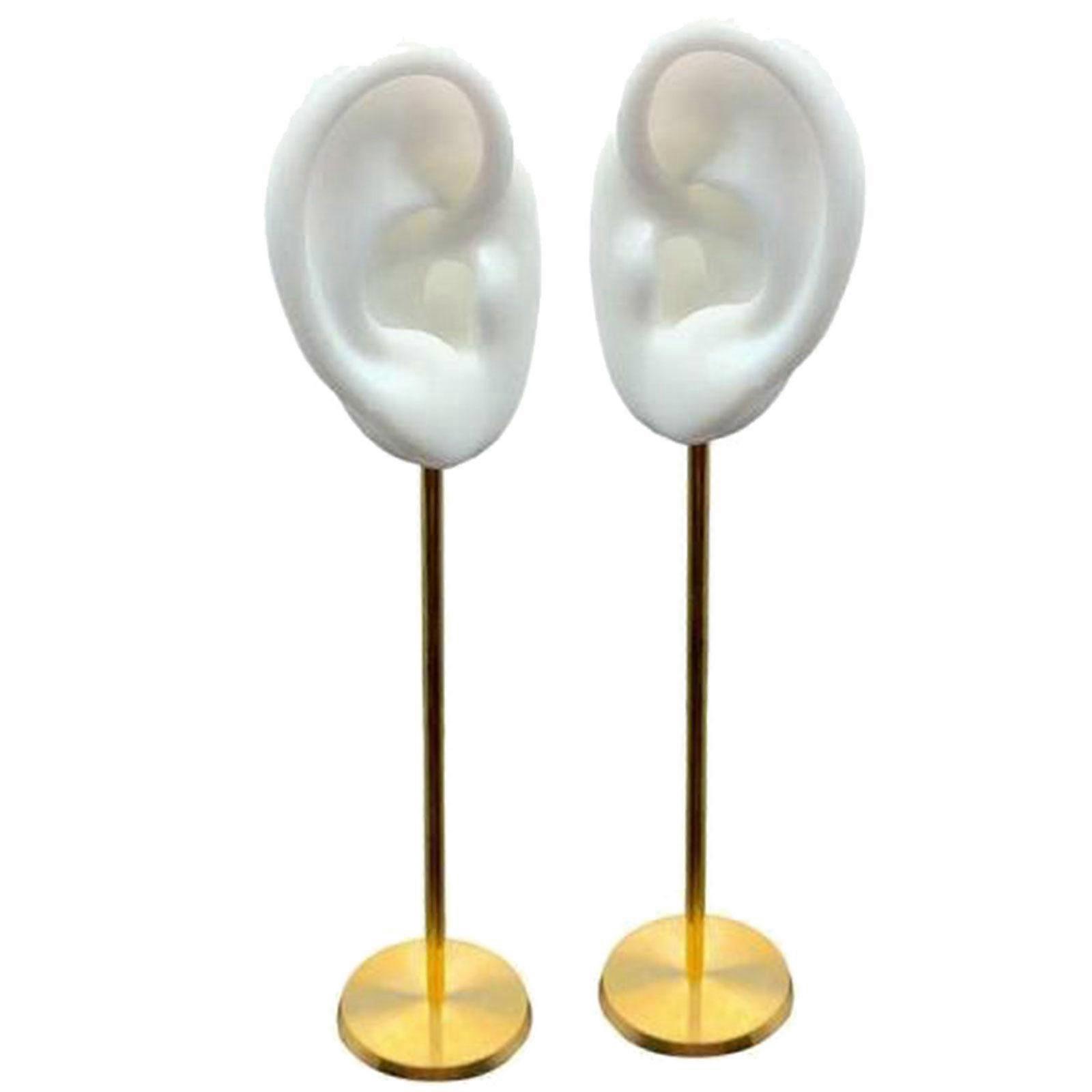 2x Durable Earring Display Holder Human Ear Model Stud Holder Soft
