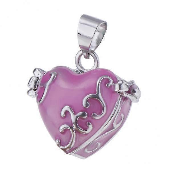 2- Vintage Enamel Heart Locket Cremation Keepsake Urn Ash Holder Rose Red