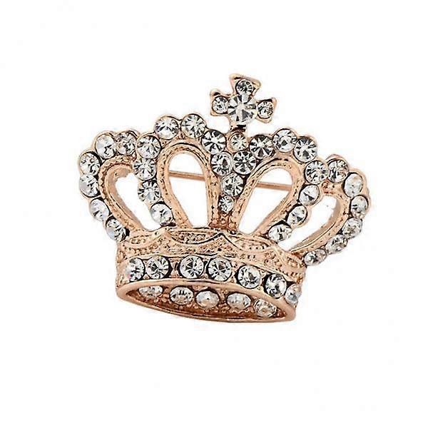 3-4パックボヘミアンビクトリアキングクイーンクラウンクリスタルブローチピンゴールドウェディングクリスマス