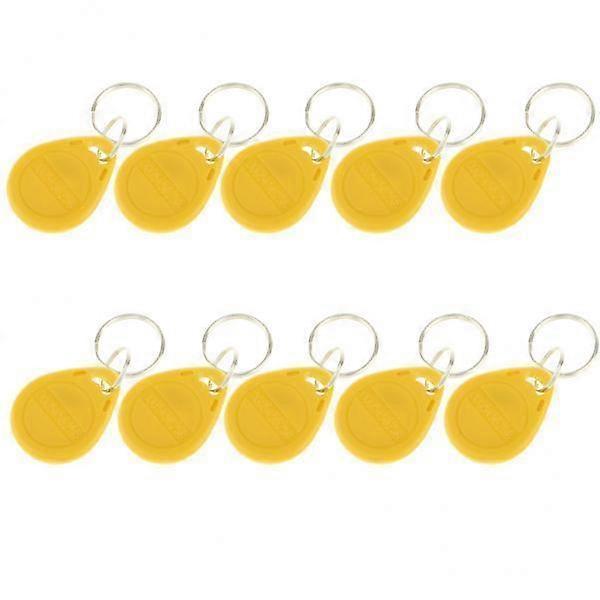 2X 10Pcs 125KHZ RFID Proximity ID Card Token Tags Key Fobs Access System Yellow