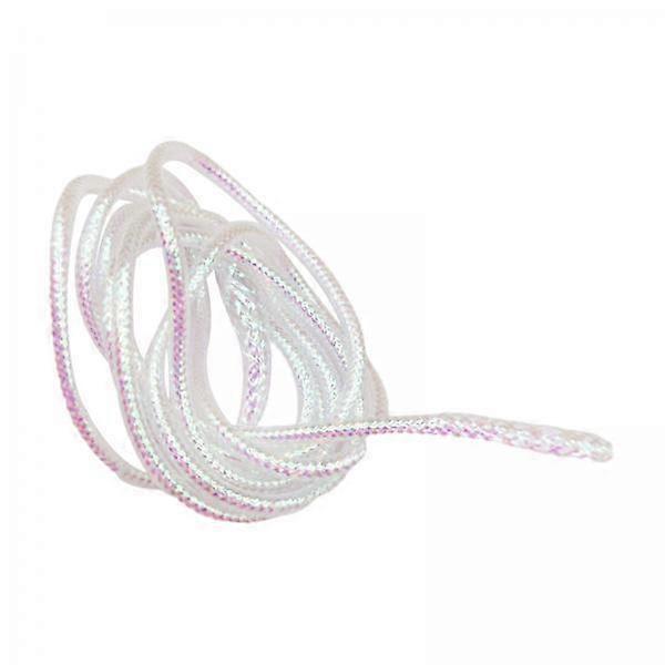 6x4M Mylar Geflechtschlauch Geflochtene weiße Perlmutt Fliegenbindematerialien 2mm