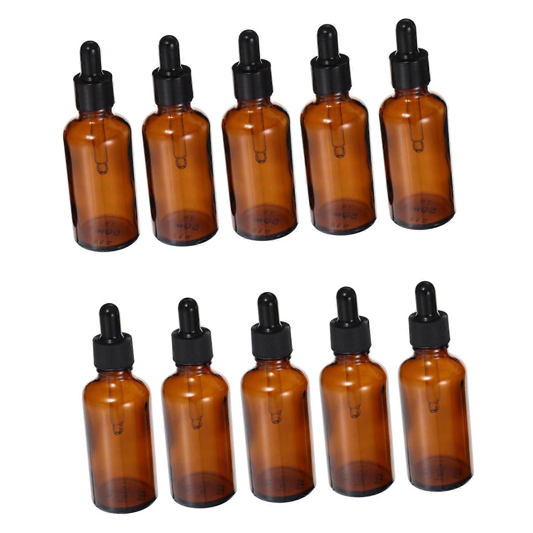 10 Pack 30ml Essential Oil Bottles Glass Dropper Bottles Leakproof Uv Protected for Travel Daily Use Ref: 8858