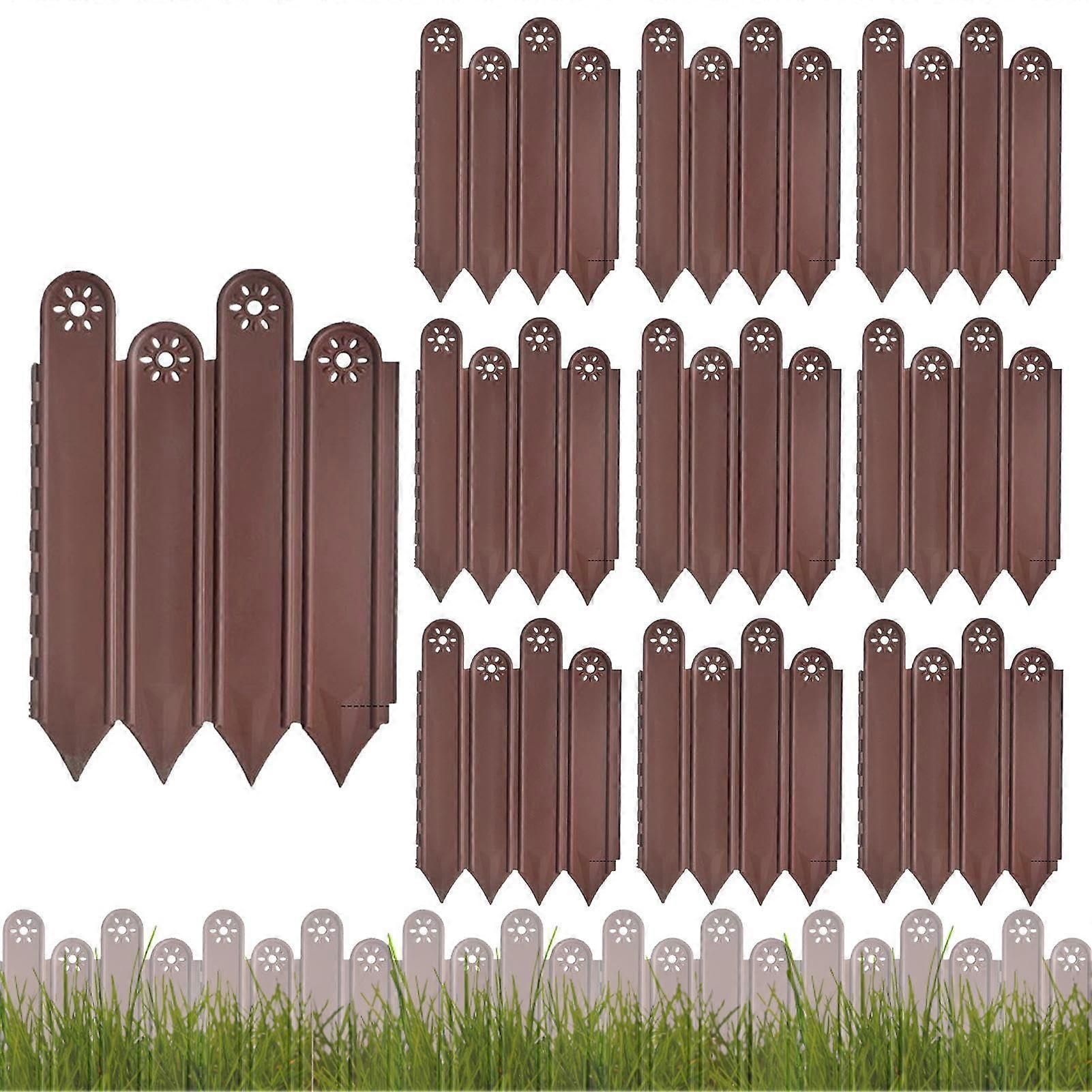 Landscape edge, flower bed border, 10pack garden cladding, brown