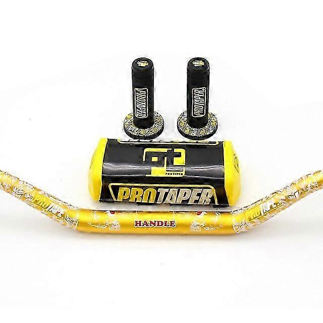 Motorcycle Handlebar 1-1/8" Black Pads Pro Taper Handle Grips Cnc Handlebar Clamp Pit Bike Motocross 28.5mm