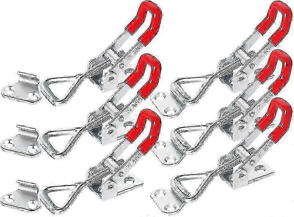 "6 Pcs Trailer Latch Joiner's Toggle Latch Toggle Latch Toggle Clamp Toggle Clamp Metal Adjustable Toggle Latch Gh-4001 Holding Capacity 150 Kg, 330 L