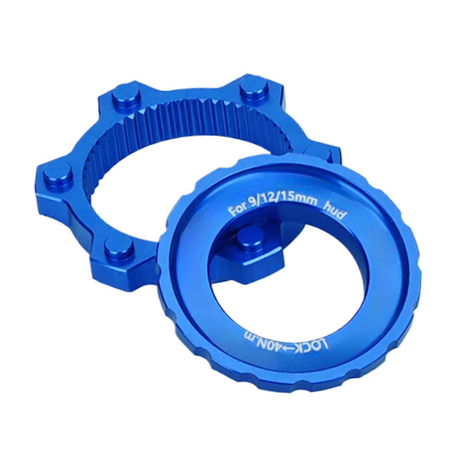 Centrelock 6-Loch-Adapter for Bicycle Disc Brake Rotor, Center Lock to 6-Bolt Conversion, Blue, Compatible with MTB and Road Bikes