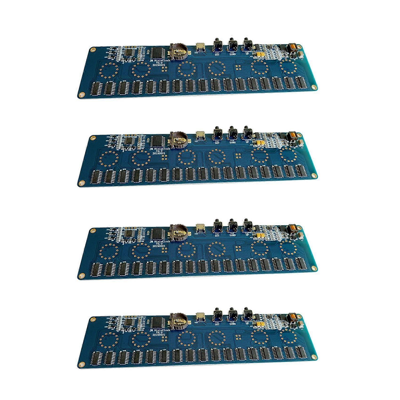 4X DIY In14 In4 Nixie tube clock Digital LED clock Gift board Kit, PCBA No tubes