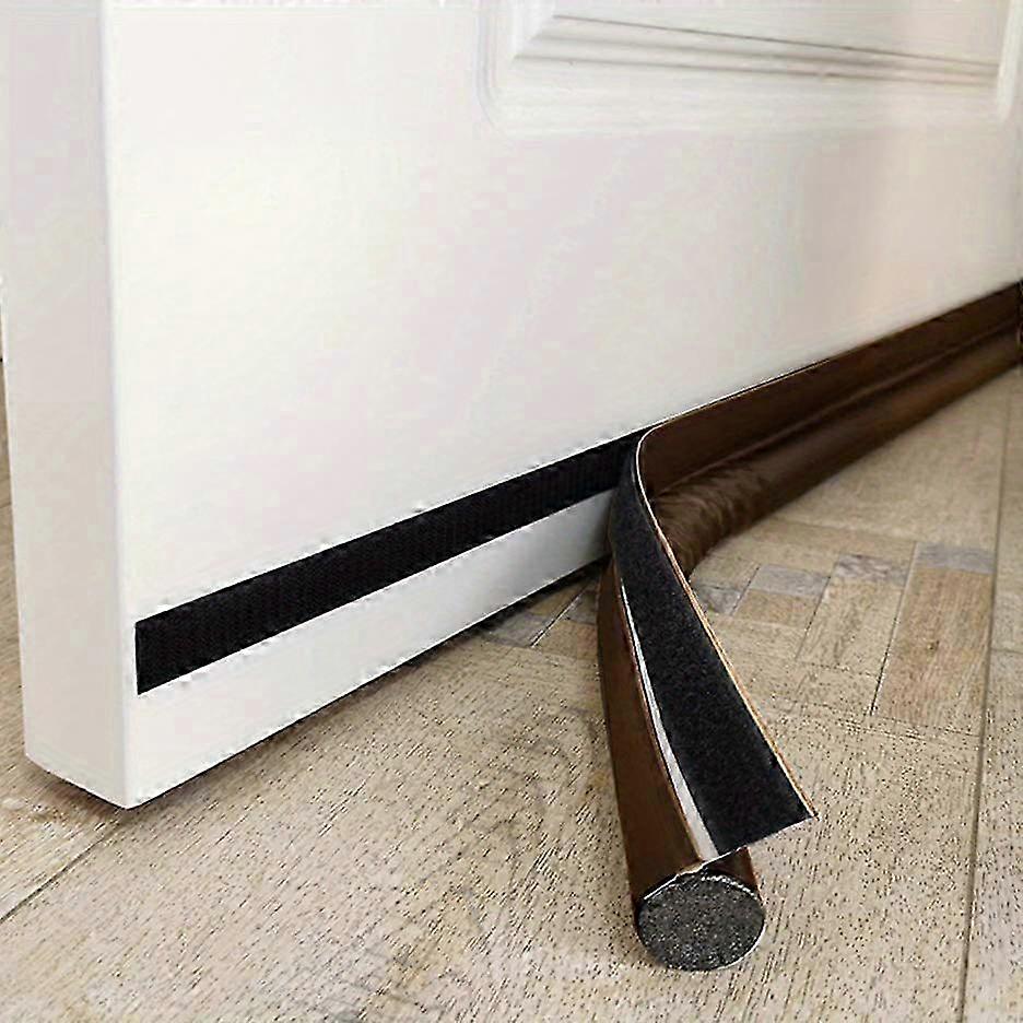 調整可能なドアドラフトストッパー-冷気、騒音、ほこりをブロック-茶色