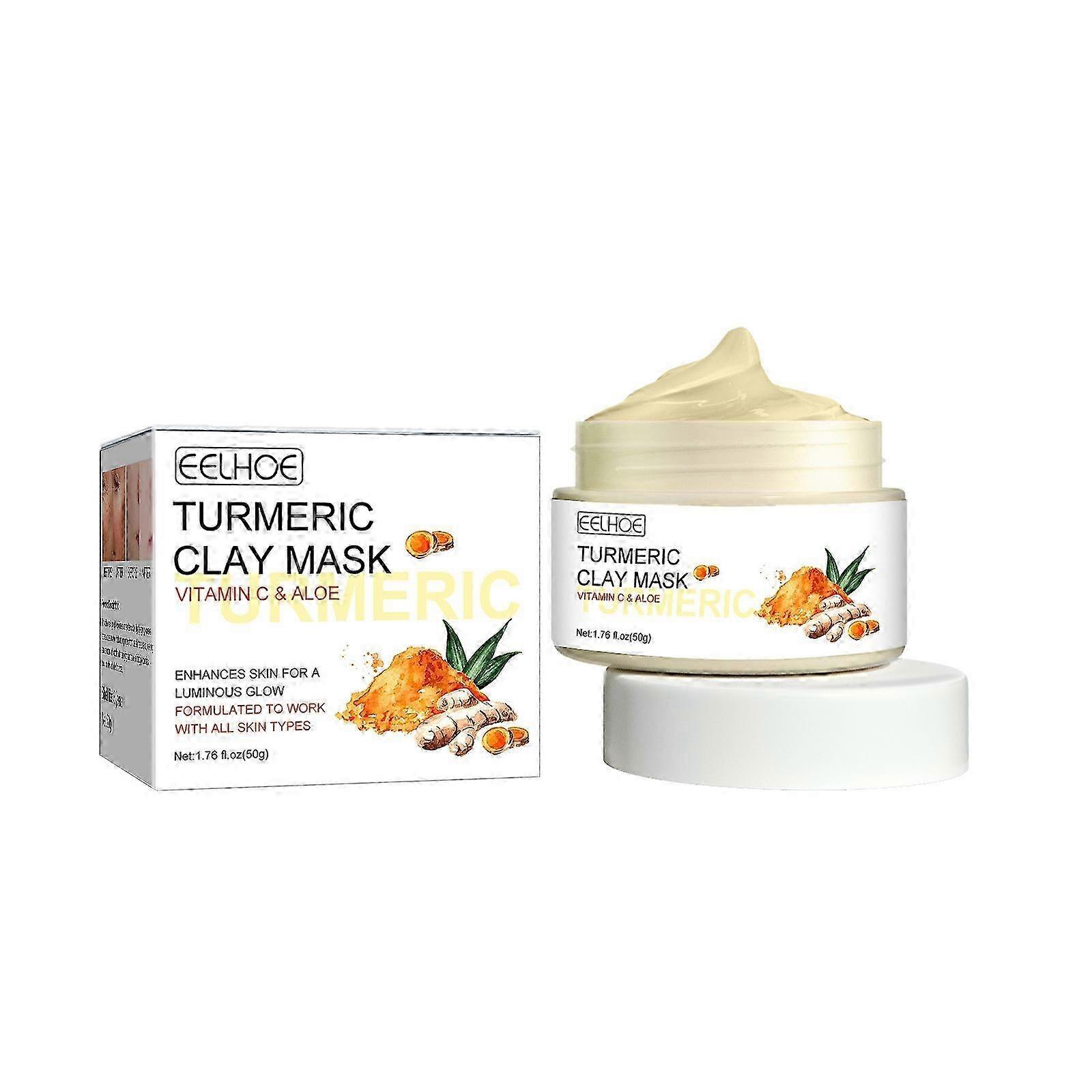 2025 Turmeric Face Mask Clay Mask - Dead Sea Minerals Mud Mask, Spa Face Mask Set for Deep Cleansing, Detoxification and Reduction