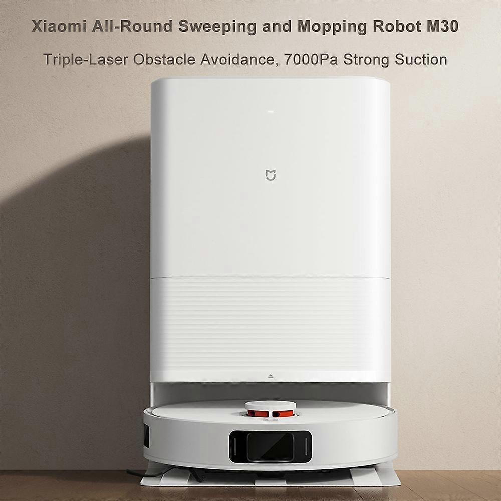 Xiaomi M30 Robot Vacuum and Mop Combo 7000Pa Max Suction Robotic Cleaner Hands-Free Auto Mop Drying/Washing with Smart Navigator 4L Water Box