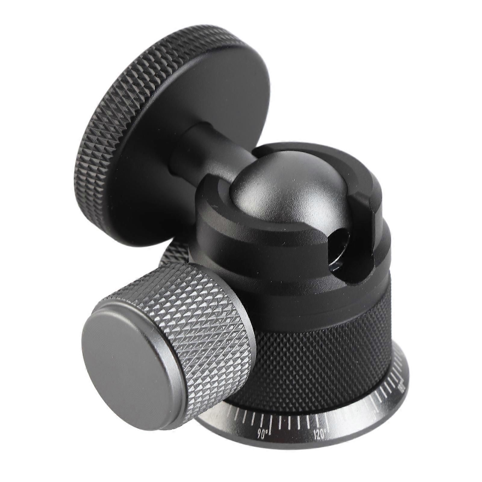 Aluminum Alloy 360° Rotating Ball Head with Dual U-Slot for Tripod/Monopod Mounting