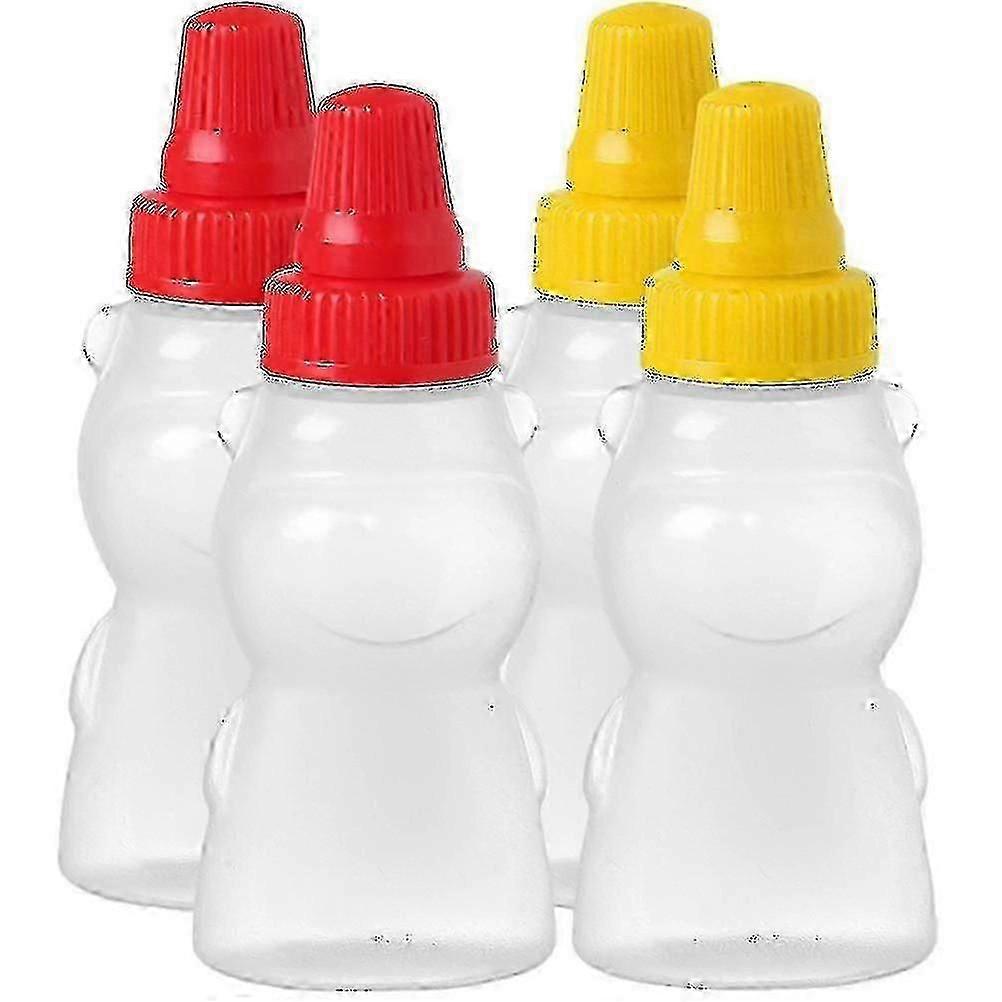 4pcs Mini Sauce Bottles Tiny Squeeze Bottles Household Squeeze Bottles For Sauce
