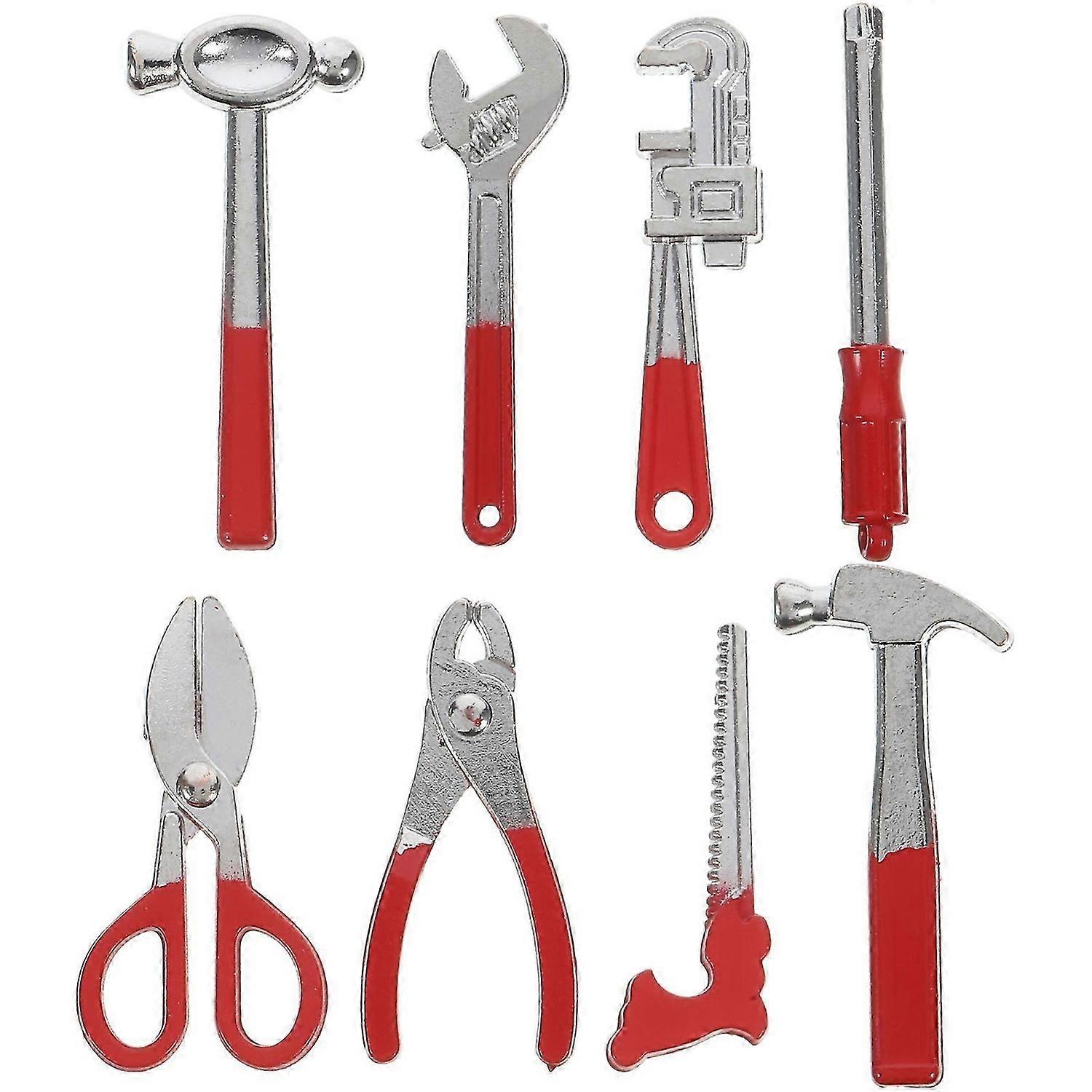 8Pcs Mini Tools Model Funny Toys Simulated Miniature Tools for Mini House Decor